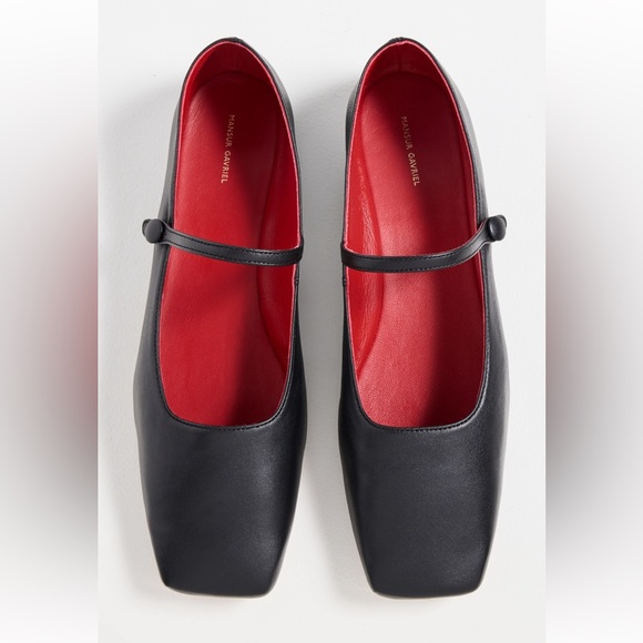 Mansur gavriel Square toe Mary Jane flats black 37.5 - Picture 1 of 8
